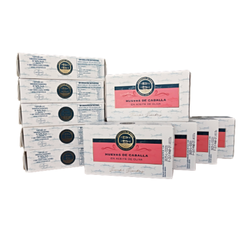 Lote Huevas de caballa 120gr en aceite de oliva x10