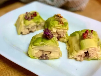 Rollitos de aguacate, hummus y filetes de caballa de Andalucía La Tarifeña