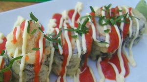 Maki sushi tempurizado de melva canutera Conservera de Tarifa
