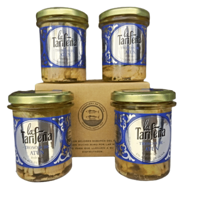 Conservas de atún en aceite de oliva lote de 4 tarros