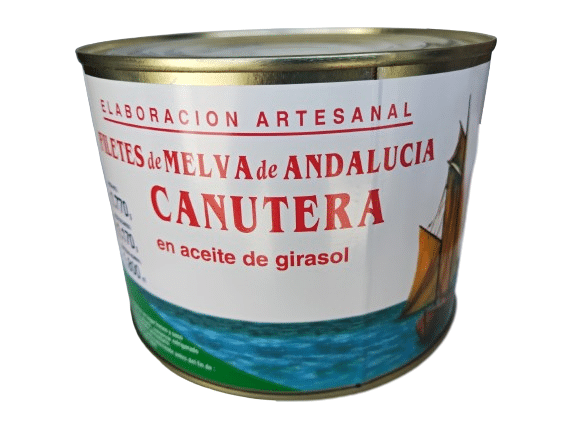 Filetes de melva canutera de Andalucía en aceite de girasol