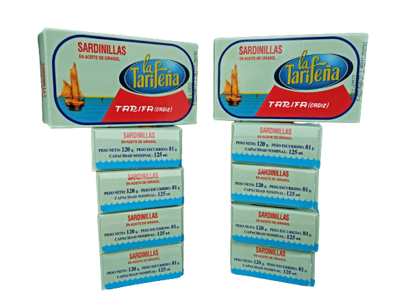 Conservas de sardinas artesanales la Tarifeña lote de 10 conservas